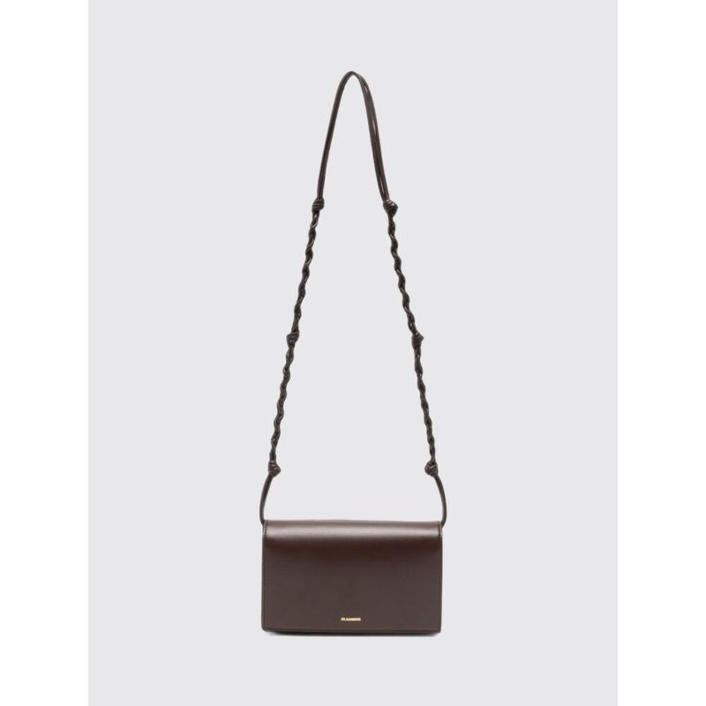 Jil Sander Women Tangle Mini Leather Jil Sander Crossbody Bag With Braided Strap